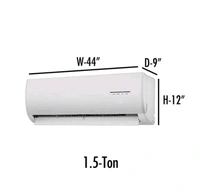 DREAM eHOME PVC White Color Printedc 1.5TonAc Cover for Split Indoor - 1.5 Ton, White /Blue, PVC, Pack of1